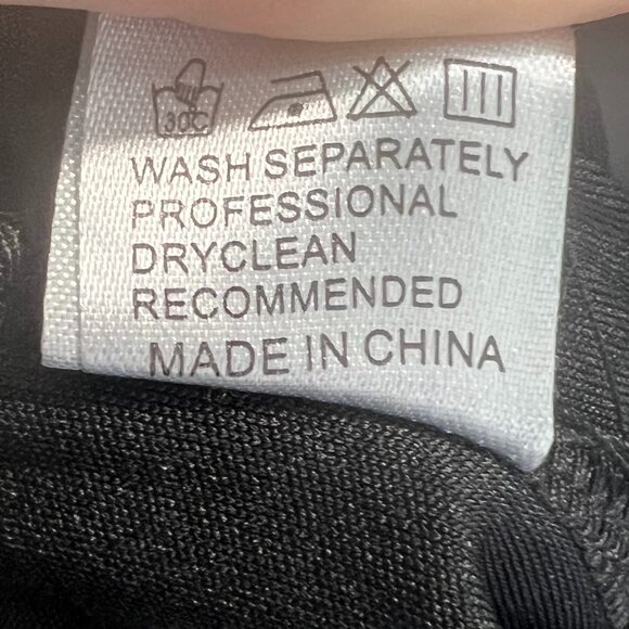 Only She Chic Black Long Sleeve Tie Neck Dress With Asymmetrical Hem - Picture 6 of 6